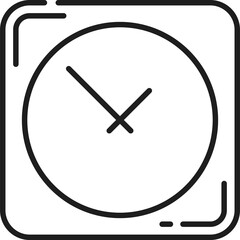 Poster - Retro clock timer outline icon, alarm stopwatch