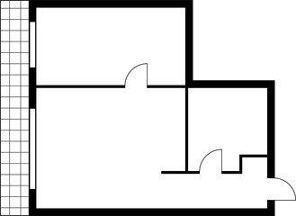 Aufkleber - Apartment rooms plan, architecture blueprint