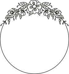 Wall Mural - ornate border, header decor design, floral frame