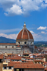 Wall Mural - Aerial view on the historical center of Florence, Italy