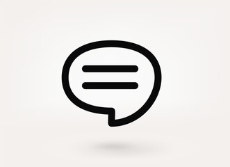 Aufkleber - Speech bubble minimal pictogram. Linear vector linear icon