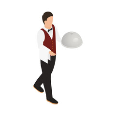 Sticker - Restaurant Waiter Icon