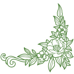  Outline Floral Element