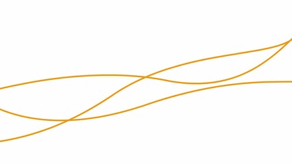 Wall Mural - Animated stripes. Three orange bars. Decorative lines. Waves gradually changes shape. Looped video. Flat vector illustration isolated on a white background.