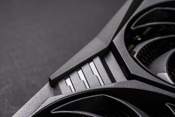 Poster - Video graphics card coolers. Gpu background close up