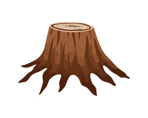 Wall Mural - Flat Tree Stump