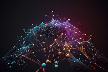 Abstract background of interconnected dots