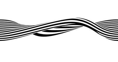 Abstract black and white minimal stripe line decoration background. illustration vector 