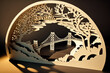Paper Art Bridge, AI generated