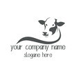 Cow icon logo design with vector format.