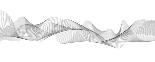 Techno mesh waves background. Digital dynamic flow with futuristic squiggly lines and vector cyberspace data