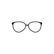 © Богдан Скрипник - Stylish glasses with black frames. Sunglasses accessory to protect eyes from sun with stylish lenses and plastic vector frames.