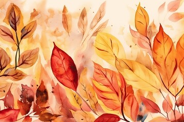 Poster - green leaves on a plain white background. Generative AI