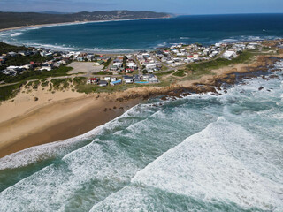 Wall Mural - Drone view at the village of Buffalo bay in South Africa