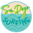 © periwinkle-jhen - San Diego surfing logo silhouette