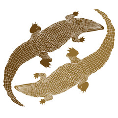 Poster - Illustration of lizards isolated on white