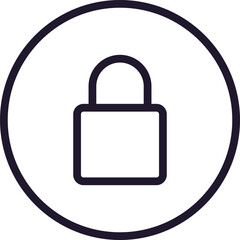 Poster - Lock concept. Single premium editable stroke pictogram perfect for logos, mobile apps, online shops and web sites. Vector symbol isolated on white background.