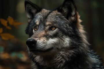 Sticker - The gray or grey wolf, also known as the wood or western wolf, is a dog that is indigenous to the vast and isolated regions of Eurasia and North America. It is the biggest surviving member of its genu