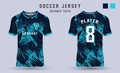 Wall Mural - Vector soccer jersey sport tshirt template design mockup for football club 12