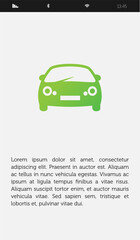 Poster - Digital image of green car on phone screen