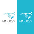 © Muji76 ijum13719@gma - Logo design template wave element creative wind or air.Logo for business, web, air conditioner.