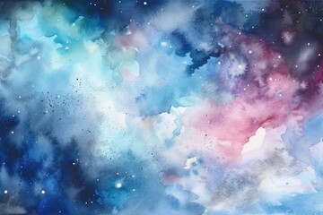 Sticker - night sky filled with stars and clouds. Generative AI