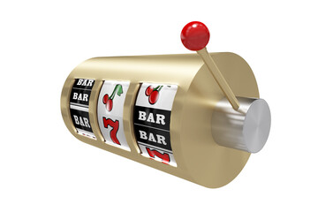 Aufkleber - 3D image of casino slot machine