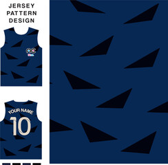 Triangle concept vector jersey pattern template for printing or sublimation sports uniforms football volleyball basketball e-sports cycling and fishing Free Vector.