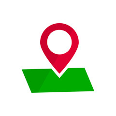 Poster - flat design map and map pin icons. location and gps icon. vector.