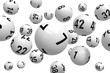 3D image of white bingo balls