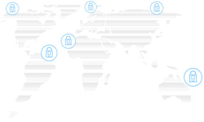 Poster - Security lock against world map