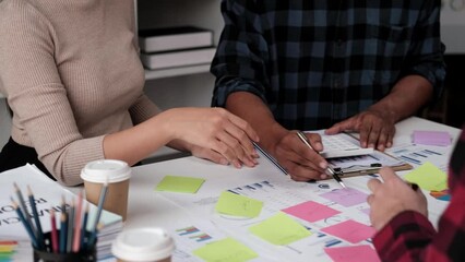 Aufkleber - professional business team exchanging their investment concept together in the meeting room.