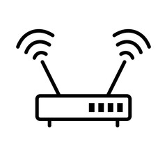 Poster - Internet service Wi-Fi router icon. Access point. Vector.