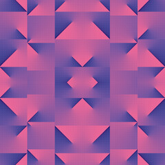 Aufkleber - Geometric kaleidoscopic background with trendy gradient. Bright abstract digital illustration. 3d rendering
