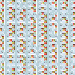 Aufkleber - Abstract cartoon maze with trendy gradient. Geometric background. 3d rendering digital illustration