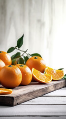 Ripe Oranges on a Table