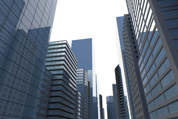 Three dimensional image of modern city