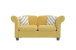 © vectorfusionart - Digitally generated image of yellow sofa with cushions