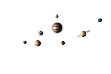 Wall Mural - graphic image of various planets