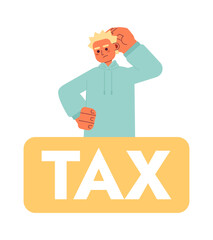 Poster - do-it-yourself bookkeeping for freelancer flat concept vector spot illustration. editable 2d cartoon