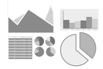 Poster - digital generated image of various graphs