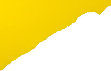 Sticker - Image of close up of yellow torn paper with copy space on transparent background