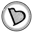 Composite image of St Patrick Day with harp symbol