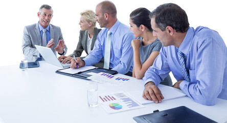 Poster - Business team having a meeting