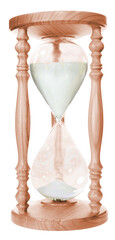 hourglass on white background