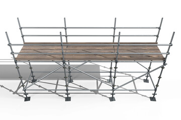 Poster - 3d illustrative image of gray metal structure