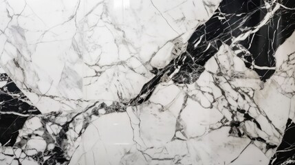 Wall Mural - marble granite white background wall surface black pattern. generative ai