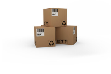 Poster - Illustration of cardboard boxes