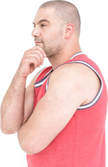 Sticker - Athlete posing with hand on chin