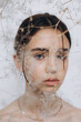 © Ananass - Stylish portrait of a young girl with gypsophila flowers and natural light, natural girlish beauty without makeup, minimalism and sophistication.